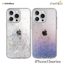 SwitchEasy StarField for iPhone15 15Plus 15Pro 15ProMax ケース カバー キラキラ ラメ 透明 ストラップホール 付き TPU PC ハイブリッドケース 星 スター おしゃれ かわいい クリア 大人女子 大人可愛い キラキラケース スマホカバー スター ほし 星