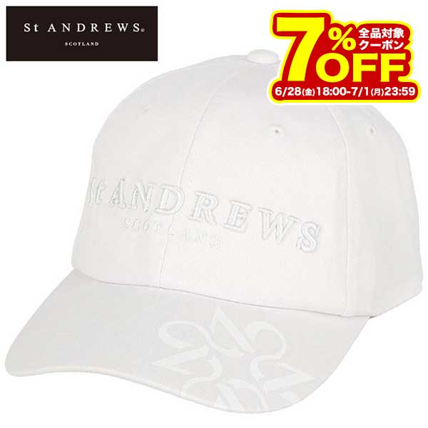 セントアンドリュース ユニセックス ロゴデザイン キャップ 042-4987351 030 ホワイト ゴルフウェア 　 