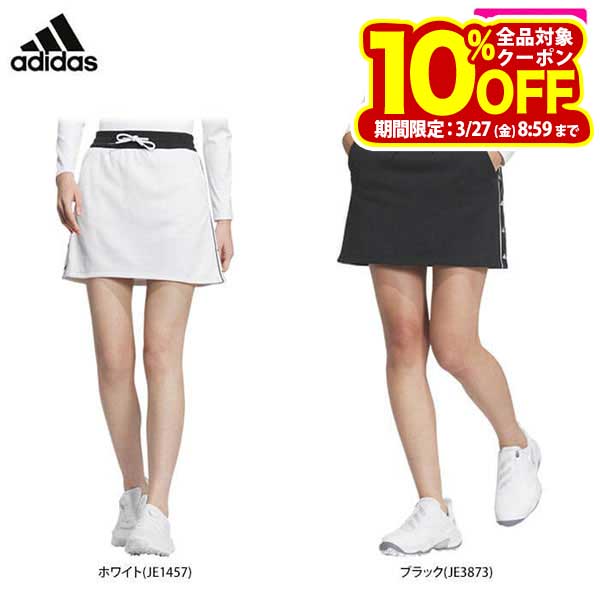 アディダス レディース ULTIMATE365 ロゴテープ フリース裏地 ストレッチ インナーパンツ一体型 スカート KRK39 ゴルフウェア [秋冬モデル 60％OFF] 特価