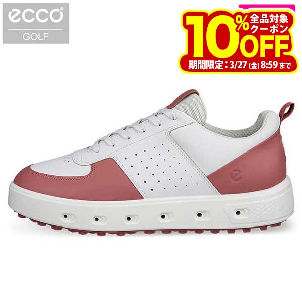 ECCO エコー レディース STREET 720 ストリート 720 スパイクレス ゴルフシューズ 110703 61037 WHITE/PETAL [2024年モデル]