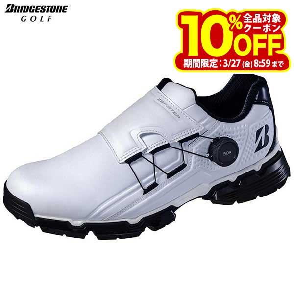 ブリヂストン メンズ ZSP-BITER TOUR BOA ゼロ・スパイク バイター ツアー ボア スパイクレス ゴルフシューズ SH2401 WK ホワイト/ブラック [2024年モデル]