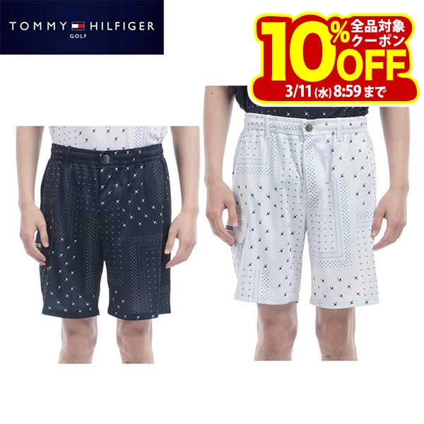 トミー ヒルフィガー ゴルフ メンズ バンダナプリント ショートパンツ THMA525 ゴルフウェア [2025年春夏モデル 30％OFF] 特価