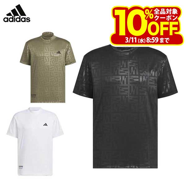 アディダス メンズ BOSロゴ柄デボス 半袖 モックネックシャツ KVH25 ゴルフウェア [2025年春夏モデル 50％OFF] 特価...