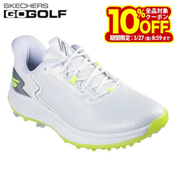 SKECHERS スケッチャーズ メンズ GO GOLF BLADE GF SLIP-INS スリップインズ ゴーゴルフ ブレード GF スパイクレス ゴルフシューズ 214090 WYL ホワイト/イエロー [2025年モデル] 特価