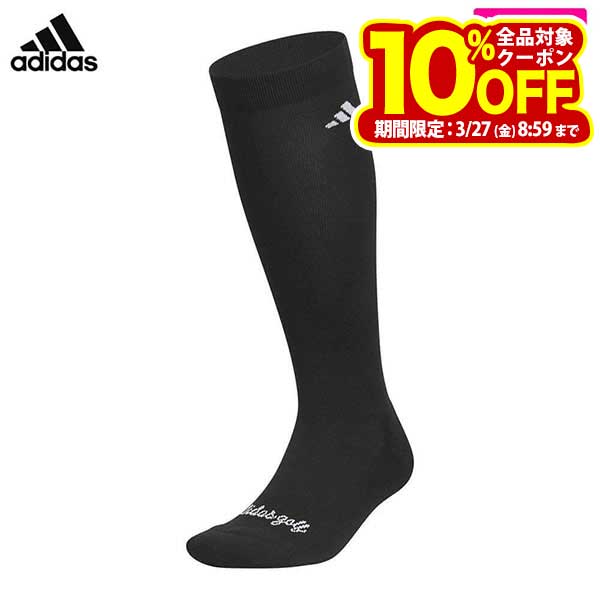 アディダス レディース ロゴデザイン ニーソックス JWK33 JM0228 ブラック ゴルフウェア [2025年モデル]