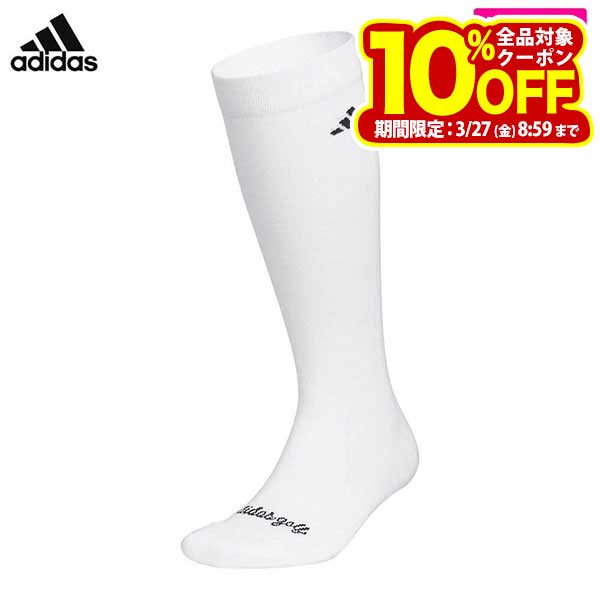 アディダス レディース ロゴデザイン ニーソックス JWK33 JM2730 ホワイト ゴルフウェア [2025年モデル]