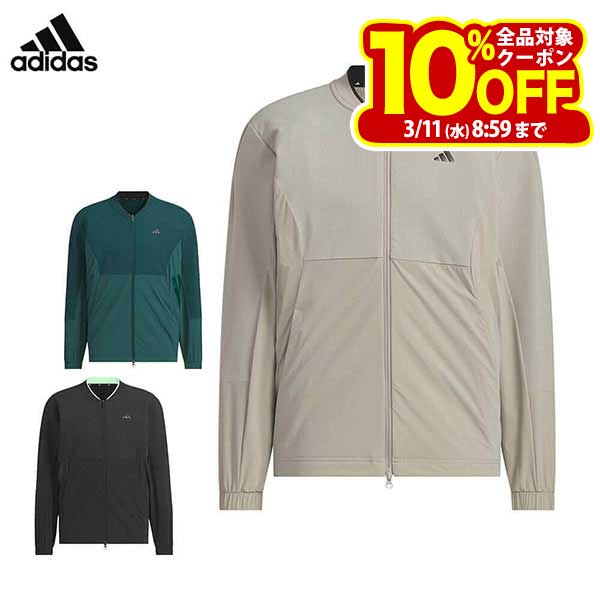 アディダス メンズ アディゼロ ファブリックミックス 長袖 フルジップ ジャケット JWJ82 ゴルフウェア [2025年秋冬モデル 50％OFF] 特価