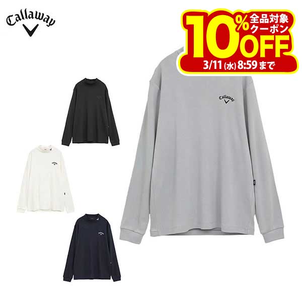 キャロウェイ メンズ 裏起毛 スムース 長袖 モックネック シャツ C25233111 ゴルフウェア [2025年秋冬モデル 30％OFF] 特価