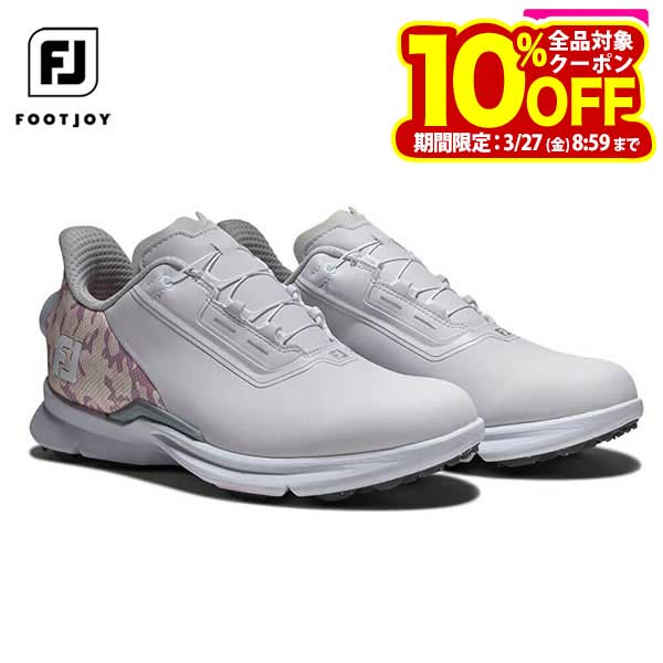 フットジョイ レディース FJ FUEL CAMO BOA フューエル カモ ボア スパイクレス ゴルフシューズ 93795 ホワイト/ライラックカモ [2026年モデル]