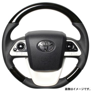 送料無料（一部離島除く）REAL レアル ステアリング ハンドル プレミアムシリーズ 50P-BKW-BK