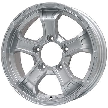 【取付対象】185/85R16 スタッドレスタイヤ ホイール4本セット ジムニー GRIPMAX アイスX SUV BSW ブラックサイドウォール(限定2022年製) BIGWAY B-MUD K(シルバー) 16インチ【送料無料】