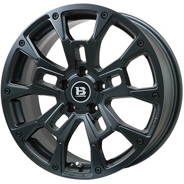 【取付対象】215/60R16 スタッドレスタイヤ ホイール4本セット DUNLOP ウインターマックス 03 WM03 (5/114車用) ビッグウエイ B-LUGNAS BRD(マットブラック) 16インチ【送料無料】