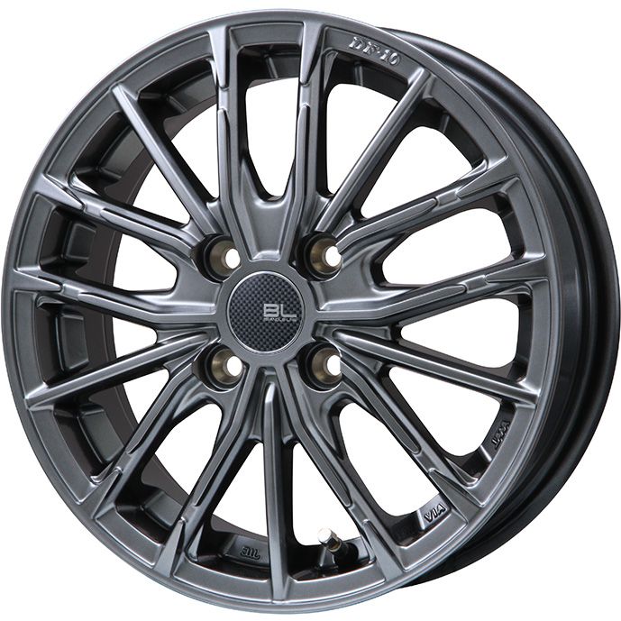 【取付対象】195/55R15 夏タイヤ ホイール4本セット (4/100車用) GRIPMAX ピュアグリップ RS Z-1(限定) ブランドルライン DF-10M ハイパーグレー 15インチ【送料無料】