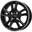 185/55R15 オールシーズンタイヤ ホイール4本セット (4/100車用) KUMHO マーシャル MH22 オールシーズン(限定)2022年製 ブランドルライン レツィオ ブラックリムポリッシュ 15インチ