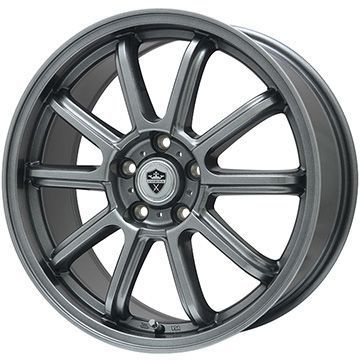 【取付対象】225/55R18 スタッドレスタイヤ ホイール4本セット DUNLOP ウインターマックス SJ8+ (5/100車用) BRANDLE V15 18インチ【送料無料】