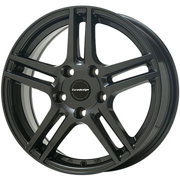 【取付対象】215/60R17 スタッドレスタイヤ ホイール4本セット 輸入車用 プジョー リフター DUNLOP ウインターマックス 02 WM02 EURO DESIGN アイガー 17インチ【送料無料】