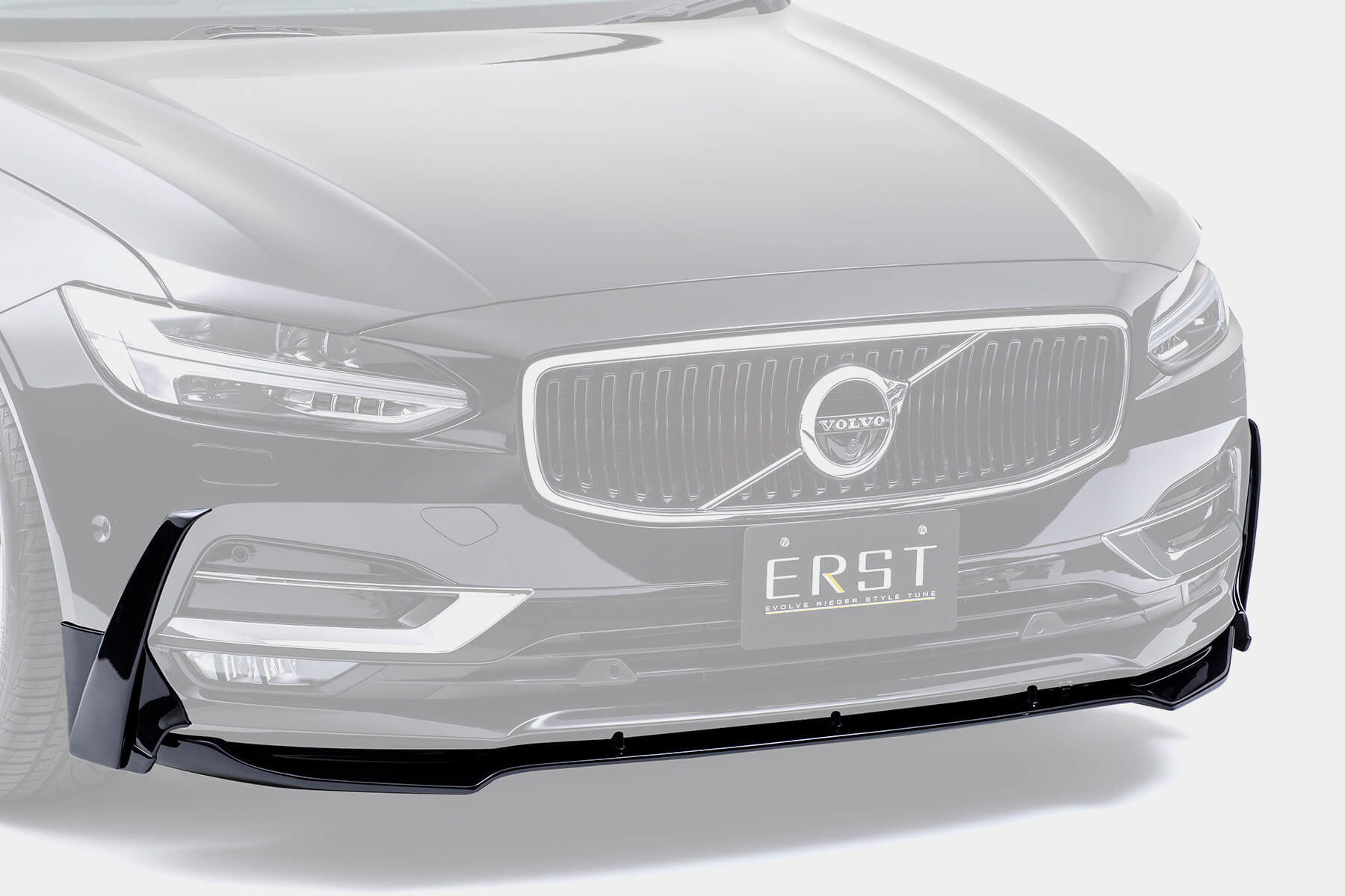 送料無料（一部離島除く） ERST FRONT LIP SPOILER + SIDE LIP SET VOLVO V90/S90 (PB) 2017- 品番 FL3P-90PB