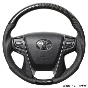 送料無料（一部離島除く）REAL レアル ステアリング ハンドル プレミアムシリーズ ラウンドシェイプ H30P-BKC-BK