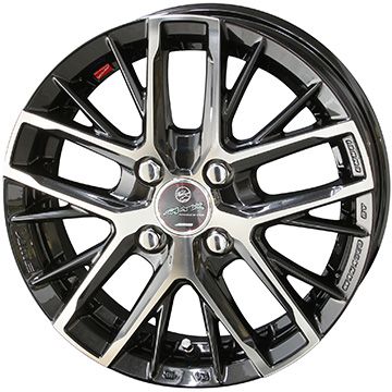 【取付対象】165/65R14 スタッドレスタイヤ ホイール4本セット ルーミー・パッソ・ジャスティ・トール GRIPMAX アイスX BSW ブラックサイドウォール(限定) KYOHO スマック レヴィラ【限定】 14インチ(送料無料)
