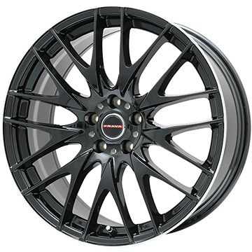 【取付対象】225/35R19 夏タイヤ ホイール4本セット FALKEN アゼニス FK520L (5/100車用) ビッグウエイ LEYSEEN プラバ9M(グロスブラック/リムポリッシュ) 19インチ【送料無料】