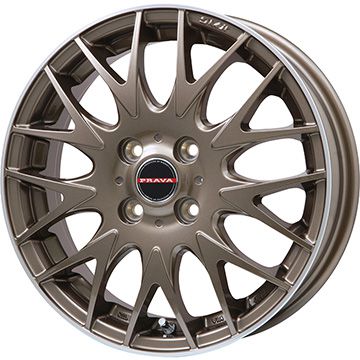  165/60R15 オールシーズンタイヤ ホイール4本セット YOKOHAMA ブルーアース 4S AW21 オールシーズン (軽自動車用) ビッグウエイ LEYSEEN プラバ9MJrII ブロンズ/リムポシッリュ 15インチ