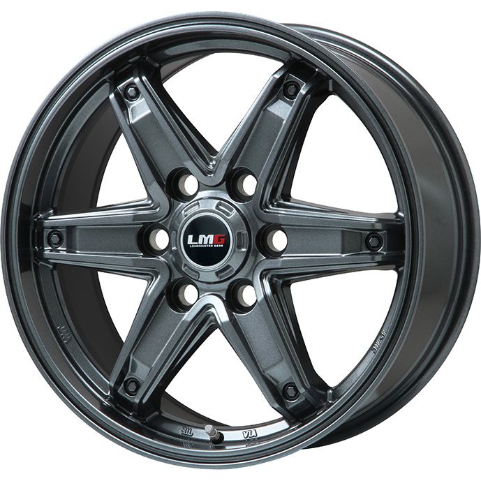 【取付対象】195/80R15 夏タイヤ ホイール4本セット ハイエース200系 MICHELIN アジリス3 108/106S レアマイスター LMG エトナ(ディープグレー) 15インチ【送料無料】