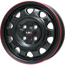 【取付対象】165/80R14 スタッドレスタイヤ ホイール4本セット NV200 バネット YOKOHAMA アイスガード iG91 97/95N LEHRMEISTER LMG OFF-STYLE(グロスブラック/レッドリム) 14インチ【送料無料】