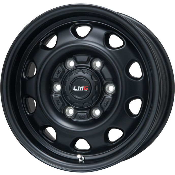 【取付対象】195/80R15 夏タイヤ ホイール4本セット ハイエース200系 YOKOHAMA ブルーアース Van RY55 107/105N LEHRMEISTER LMG OFF-STYLE(マットブラック) 15インチ【送料無料】