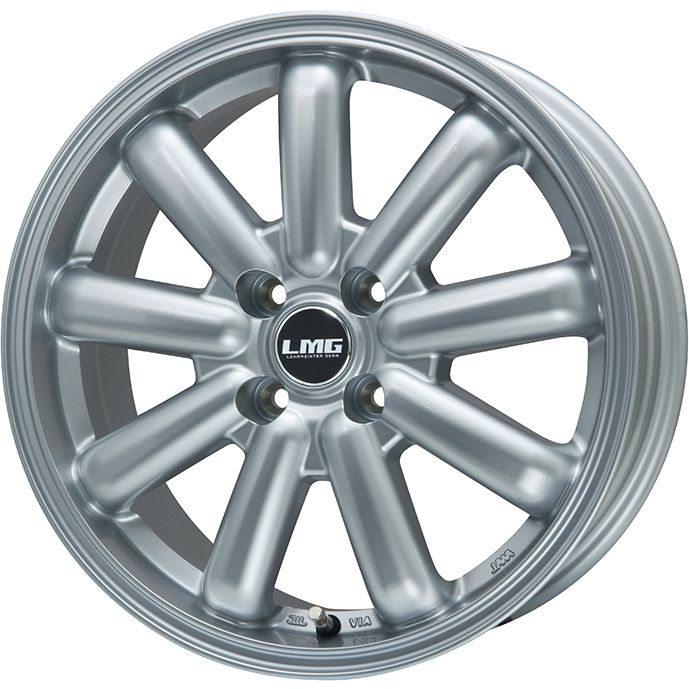 【取付対象】205/45R17 夏タイヤ ホイール4本セット NITTO NT555 G2 (4/100車用) LEHRMEISTER LMG MOS-9(シルバー) 17インチ【送料無料】