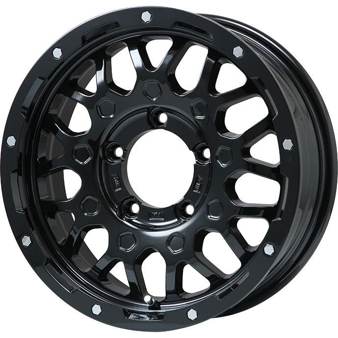 【取付対象】175/80R16 スタッドレスタイヤ ホイール4本セット ジムニー GRIPMAX アイスX SUV RWL ホワイトレター(限定) LEHRMEISTER LMG MS-9W グロスブラック 16インチ(送料無料)