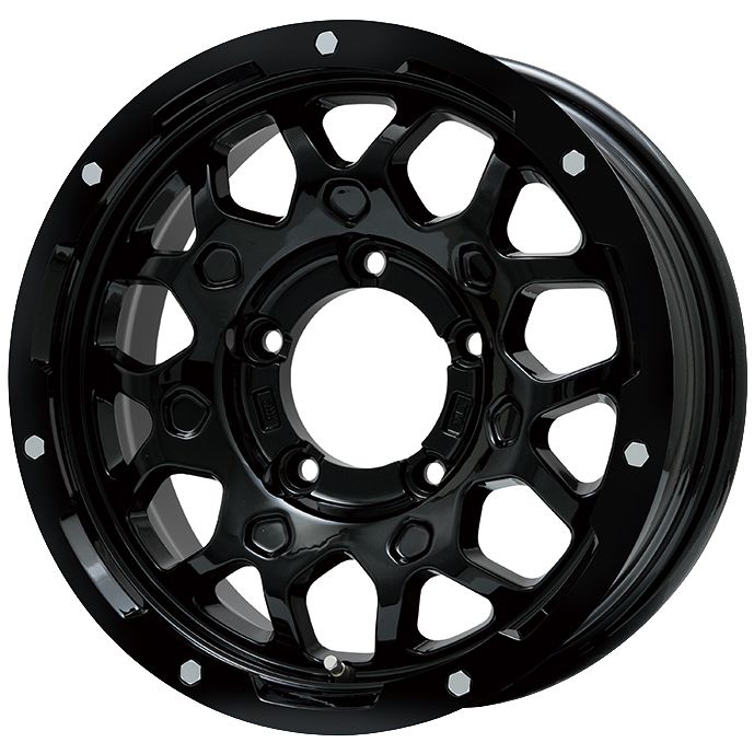 【取付対象】195/80R15 夏タイヤ ホイール4本セット ジムニーシエラ YOKOHAMA S207 LEHRMEISTER LMG MS-9W グロスブラック 15インチ【送料無料】