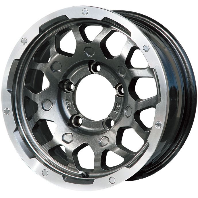 185/85R16 夏タイヤ ホイール4本セット ジムニー TOYO OPEN COUNTRY R/T RWL/RBL LEHRMEISTER LMG MS-9W ガンメタリムポリッシュ 16インチ