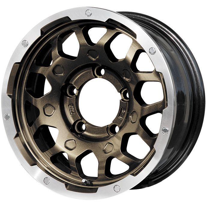 185/85R16 夏タイヤ ホイール4本セット ジムニー TOYO OPEN COUNTRY R/T RWL/RBL LEHRMEISTER LMG MS-9W ブロンズリムポリッシュ 16インチ