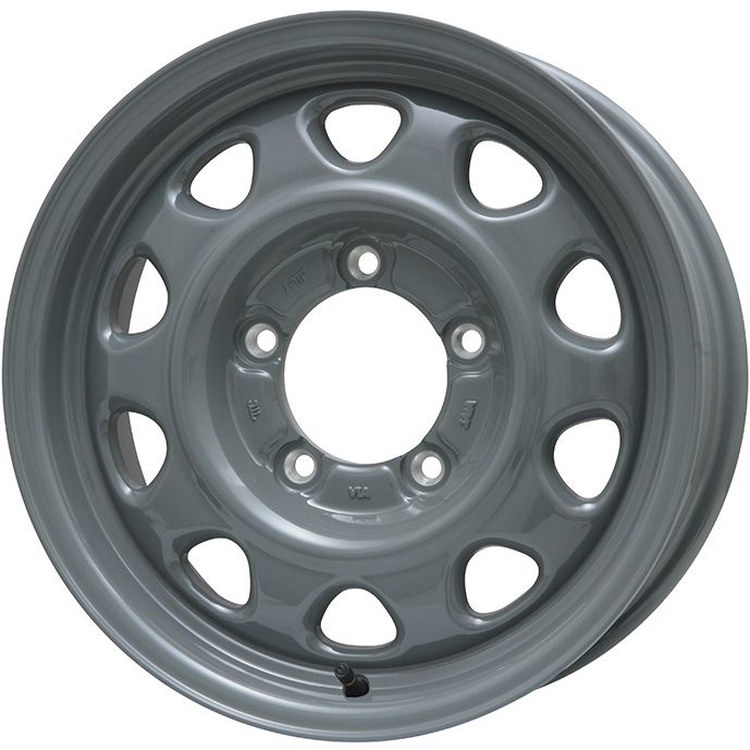 【取付対象】195/80R15 スタッドレスタイヤ ホイール4本セット ジムニーシエラ用 DUNLOP ウインターマックス SJ8+ LEHRMEISTER LMG OFF-STYLE(グレー) 15インチ【送料無料】