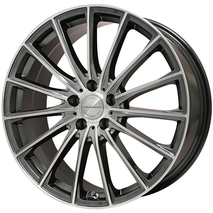 【取付対象】245/45R19 夏タイヤ ホイール4本セット GRIPMAX シュアグリップ PRO SPORTS BSW（限定） (5/114車用) LEHRMEISTER LM-S FS15 (ガンメタポリッシュ) 19インチ【送料無料】