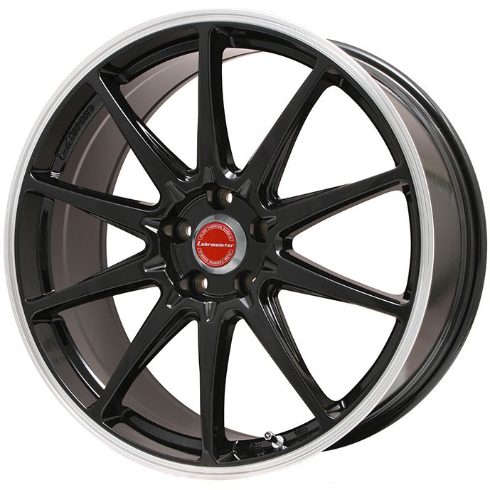 【取付対象】225/55R18 夏タイヤ ホイール4本セット DUNLOP エナセーブ RV505 (5/100車用) LEHRMEISTER LMスポーツRS10(グロスブラックリムポリッシュ) 18インチ【送料無料】