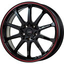 225/45R18 夏タイヤ ホイール4本セット (5/114車用) FALKEN アゼニス FK520L レアマイスター LMスポーツLM-10R(ブラック/レッドライン) 18インチ