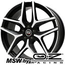 【取付対象】235/55R18 スタッドレスタイヤ ホイール4本セット 輸入車用 アウディA8（F8） BRIDGESTONE ブリザック DM-V3 DMV3 MSW by OZ Racing MSW 40(グロスブラックフルポリッシュ) 18インチ【送料無料】