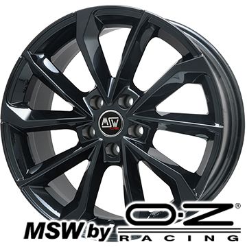 【取付対象】205/55R17 スタッドレスタイヤ ホイール4本セット 輸入車用 ベンツCLA（C118） GRIPMAX アイスX RWL ホワイトレター(限定2022年製) MSW by OZ Racing MSW 42(グロスブラック) 17インチ【送料無料】