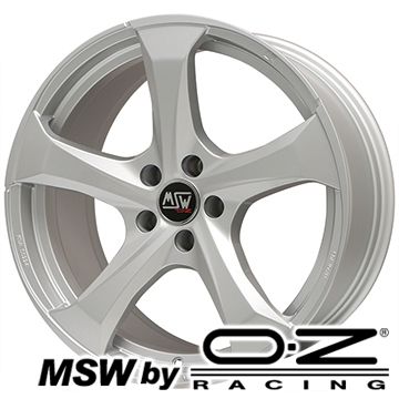 【取付対象】【送料無料 MINI（F54）】 225/40R18 18インチ MSW by OZ Racing MSW 47(フルシルバー) 8J 8.00-18 PIRELLI チントゥラートP7 サマータイヤ ホイール4本セット 輸入車