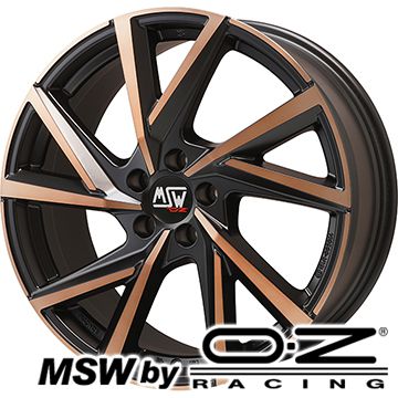 【取付対象】225/55R18 スタッドレスタイヤ ホイール4本セット 輸入車用 シトロエンC5 エアクロス SUV PIRELLI ウィンター アイスゼロアシンメトリコ MSW by OZ Racing MSW 80(ブロンズポリッシュ) 18インチ(送料無料)
