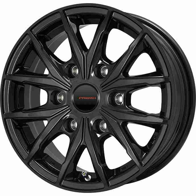 【取付対象】195/80R15 107/105N スタッドレスタイヤ ホイール4本セット キャラバン用 GRIPMAX アイスX SUV RWL ホワイトレター(限定) PREMIX HC2x6(グロスブラック) 15インチ(送料無料)
