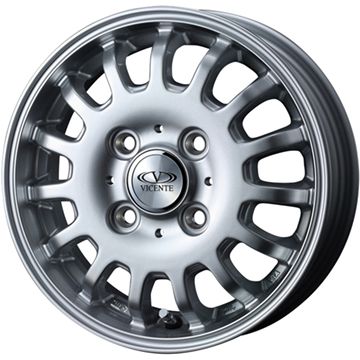 楽天アークタイヤ 楽天市場店【取付対象】155/70R13 オールシーズンタイヤ ホイール4本セット DUNLOP オールシーズンMAXX AS1 （軽自動車用） WEDS ヴィセンテ 04 EV スズキ エブリィワゴン専用 13インチ【送料無料】