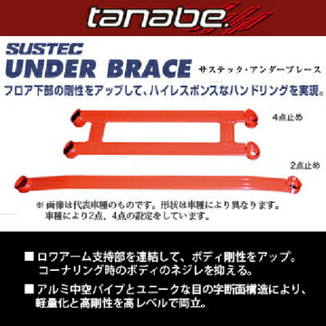 TANABE タナベ SUSTEC UNDER BRACE サステック アンダーブレース ミラココア L675S 2009/8-2018/3 UBD4 送料無料(一部地域除く)