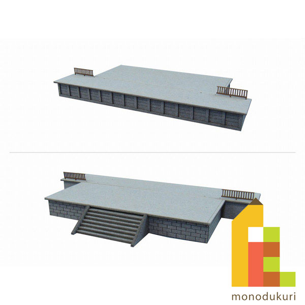 ■商品名：みにちゅあーとキット みにちゅあーとプチ【ホーム-3】 ■セット内容：レーザーシートA〜D（4枚）、組立て説明書 ■スケール：1/220 ■サイズ：W102×D47×H9mm ■対象年齢：12才以上 ■組立て所要時間：1時間〜 ■組立てレベル：★☆☆☆☆ ■品番：MP01-43 ■JAN：4580236844969 ■発売日：2010年1月発売予定【商品情報】 ※こちらの商品は組立てペーパーキットです。完成品ではございませんのでご注意ください。 ※写真の色調はご使用のモニターの機種や設定により、実際の商品と異なる場合があります。