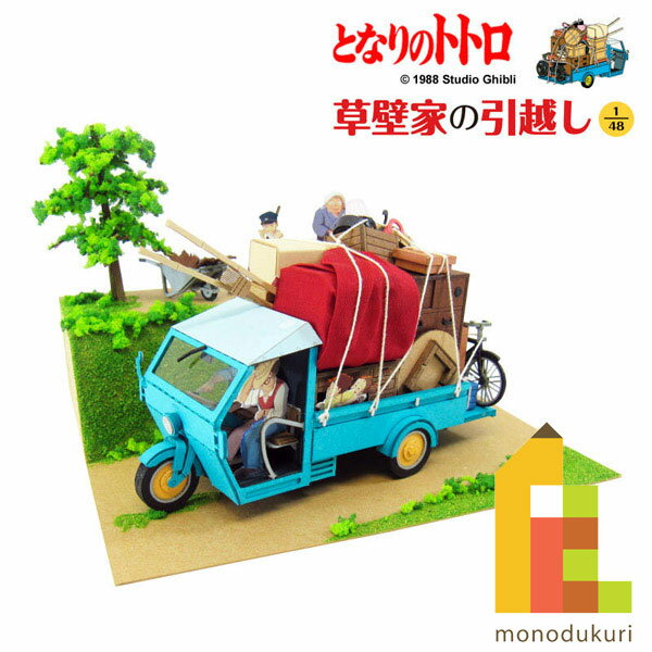 【ネコポス配送可】さんけい みにちゅあーとキット 1/48 スタジオジブリ作品シリーズ となりのトトロ 【草壁家の引越し】 MK07-14のサムネイル