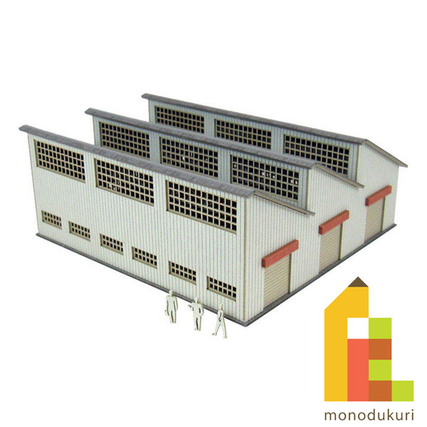 ■商品名：みにちゅあーとキット みにちゅあーとプチ【工場-1】 ■セット内容：レーザーシートA〜G（7枚）、屋根シート（1枚）、組立て説明書 ■スケール：1/220 ■サイズ：W75×D70×H30mm ■対象年齢：12才以上 ■組立て所要時間：2時間〜 ■組立てレベル：★★★☆☆ ■品番：MP01-150 ■JAN：4580236848677 ■発売日：2016年11月発売予定【商品情報】 ※こちらの商品は組立てペーパーキットです。完成品ではございませんのでご注意ください。 ※写真の色調はご使用のモニターの機種や設定により、実際の商品と異なる場合があります。