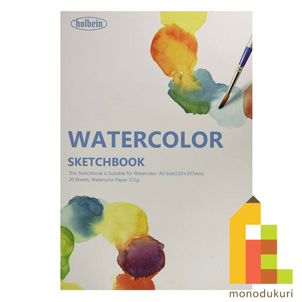 【ネコポス対応可】ホルベイン画材 用途別スケッチブック　A4水彩画用ブックYWC-A4のサムネイル