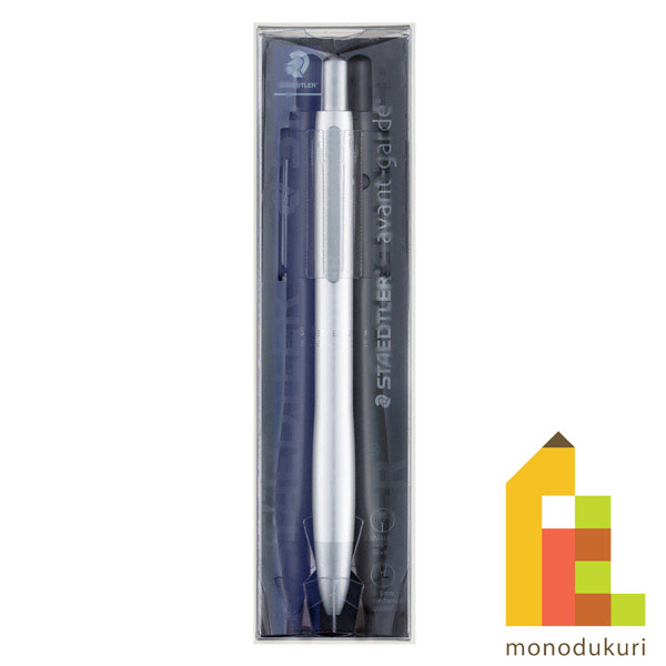  ステッドラー (STAEDTLER) 多機能ペン アバンギャルド クールシルバー (インキ色：黒・赤・青+シャープ0.5mm) 927AG-S