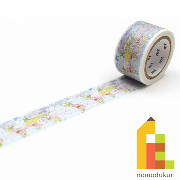【ネコポス可】カモ井加工紙 mt ex 世界の気候と海流 MTEX1P205 (25mm×7m) マスキングテープ マステ 紙..